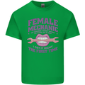 Funny Female Mechanic Kids T-Shirt Childrens Irish Green