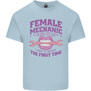 Funny Female Mechanic Kids T-Shirt Childrens Light Blue