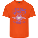 Funny Female Mechanic Kids T-Shirt Childrens Orange