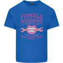 Funny Female Mechanic Kids T-Shirt Childrens Royal Blue