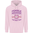Funny Female Mechanic Mens 80% Cotton Hoodie Light Pink