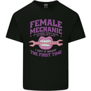 Funny Female Mechanic Mens Cotton T-Shirt Tee Top Black