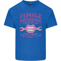 Funny Female Mechanic Mens Cotton T-Shirt Tee Top Royal Blue