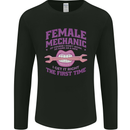 Funny Female Mechanic Mens Long Sleeve T-Shirt Black