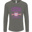 Funny Female Mechanic Mens Long Sleeve T-Shirt Charcoal