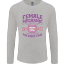 Funny Female Mechanic Mens Long Sleeve T-Shirt Sports Grey