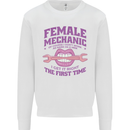 Funny Female Mechanic Mens Sweatshirt Jumper White