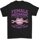 Funny Female Mechanic Mens T-Shirt 100% Cotton Black