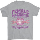 Funny Female Mechanic Mens T-Shirt 100% Cotton Sports Grey