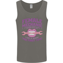 Funny Female Mechanic Mens Vest Tank Top Charcoal