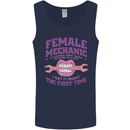Funny Female Mechanic Mens Vest Tank Top Navy Blue