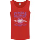 Funny Female Mechanic Mens Vest Tank Top Red