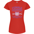 Funny Female Mechanic Womens Petite Cut T-Shirt Red