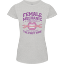 Funny Female Mechanic Womens Petite Cut T-Shirt Sports Grey