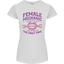 Funny Female Mechanic Womens Petite Cut T-Shirt White
