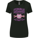 Funny Female Mechanic Womens Wider Cut T-Shirt Black