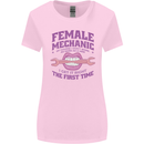 Funny Female Mechanic Womens Wider Cut T-Shirt Light Pink