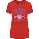 Funny Female Mechanic Womens Wider Cut T-Shirt Red