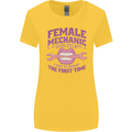 Funny Female Mechanic Womens Wider Cut T-Shirt Yellow