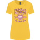 Funny Female Mechanic Womens Wider Cut T-Shirt Yellow
