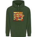 Funny Firework Bonfire Night Guy Fawkes Childrens Kids Hoodie Forest Green