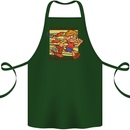 Funny Firework Bonfire Night Guy Fawkes Cotton Apron 100% Organic Forest Green