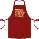 Funny Firework Bonfire Night Guy Fawkes Cotton Apron 100% Organic Maroon