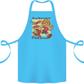 Funny Firework Bonfire Night Guy Fawkes Cotton Apron 100% Organic Turquoise
