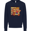Funny Firework Bonfire Night Guy Fawkes Kids Sweatshirt Jumper Navy Blue