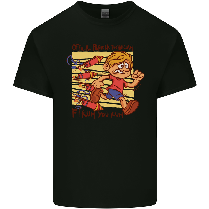 Funny Firework Bonfire Night Guy Fawkes Kids T-Shirt Childrens Black