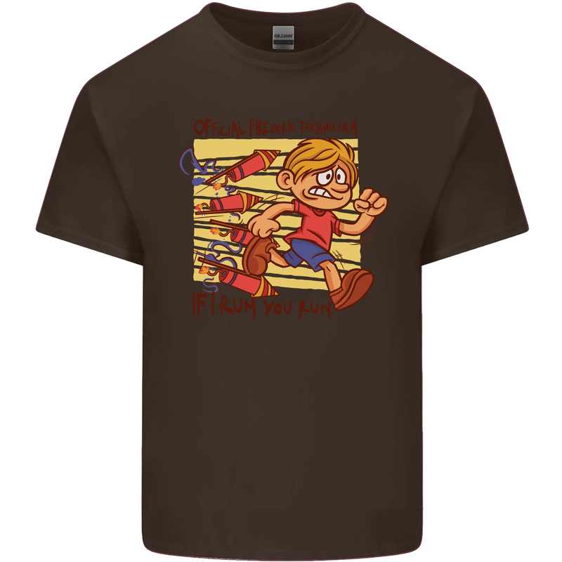 Funny Firework Bonfire Night Guy Fawkes Kids T-Shirt Childrens Chocolate