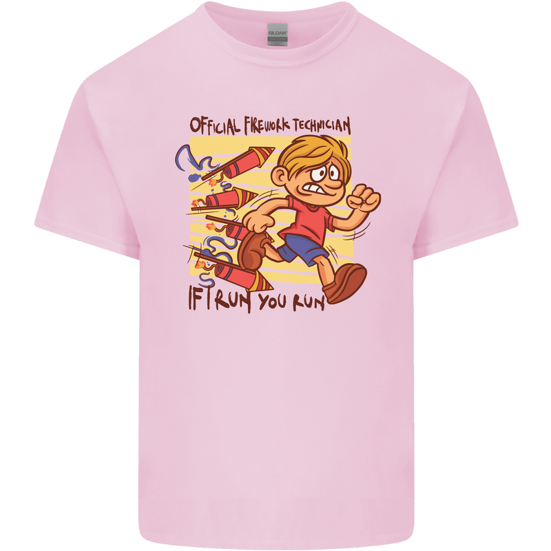 Funny Firework Bonfire Night Guy Fawkes Kids T-Shirt Childrens Light Pink