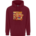Funny Firework Bonfire Night Guy Fawkes Mens 80% Cotton Hoodie Maroon