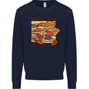Funny Firework Bonfire Night Guy Fawkes Mens Sweatshirt Jumper Navy Blue
