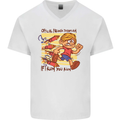 Funny Firework Bonfire Night Guy Fawkes Mens V-Neck Cotton T-Shirt White