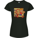 Funny Firework Bonfire Night Guy Fawkes Womens Petite Cut T-Shirt Black