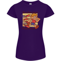 Funny Firework Bonfire Night Guy Fawkes Womens Petite Cut T-Shirt Purple