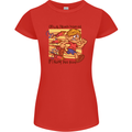 Funny Firework Bonfire Night Guy Fawkes Womens Petite Cut T-Shirt Red