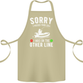 Funny Fishing Fisherman On the Other Line Cotton Apron 100% Organic Khaki