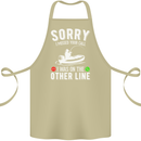 Funny Fishing Fisherman On the Other Line Cotton Apron 100% Organic Khaki