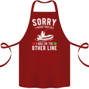 Funny Fishing Fisherman On the Other Line Cotton Apron 100% Organic Maroon