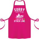 Funny Fishing Fisherman On the Other Line Cotton Apron 100% Organic Pink