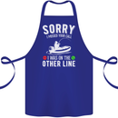 Funny Fishing Fisherman On the Other Line Cotton Apron 100% Organic Royal Blue