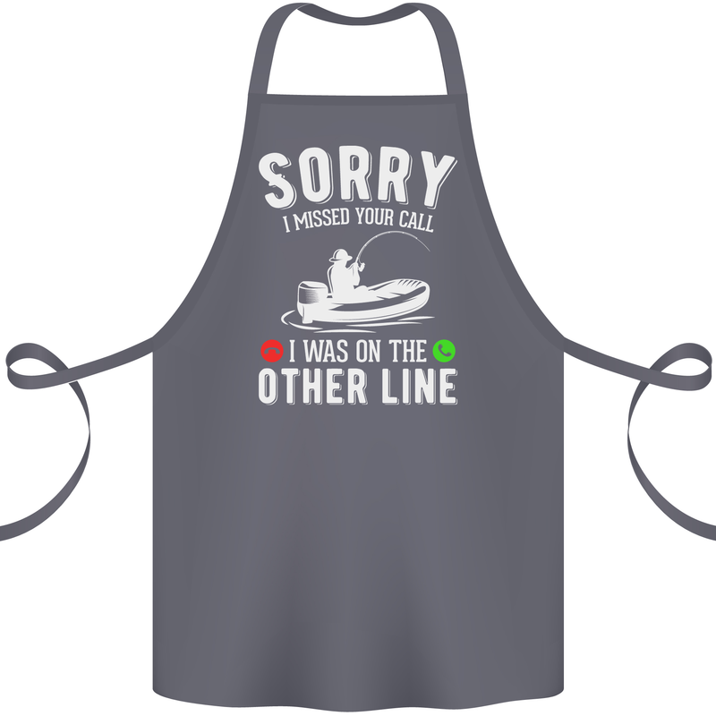 Funny Fishing Fisherman On the Other Line Cotton Apron 100% Organic Steel