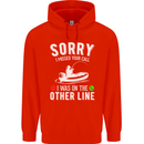 Funny Fishing Fisherman On the Other Line Mens 80% Cotton Hoodie Bright Red