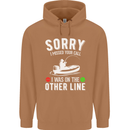 Funny Fishing Fisherman On the Other Line Mens 80% Cotton Hoodie Caramel Latte