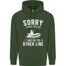 Funny Fishing Fisherman On the Other Line Mens 80% Cotton Hoodie Forest Green