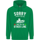 Funny Fishing Fisherman On the Other Line Mens 80% Cotton Hoodie Irish Green