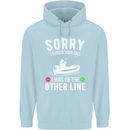 Funny Fishing Fisherman On the Other Line Mens 80% Cotton Hoodie Light Blue