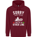 Funny Fishing Fisherman On the Other Line Mens 80% Cotton Hoodie Maroon